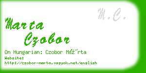 marta czobor business card